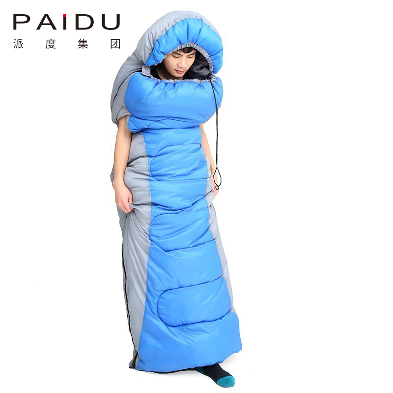 Paidu Sleeping Bag Manufacturers Wholesale Spring And Autumn Outdoor Four Seasons Adult Thickened Warm Lunch Ultra-Light Can Reach Envelope With Hat