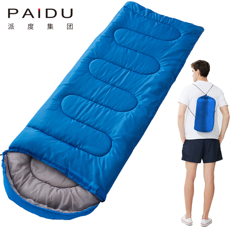 Paidu 1.3Kg Envelopes With Caps Spring And Winter Outdoor Camping Adult Sleeping Bags Thickened