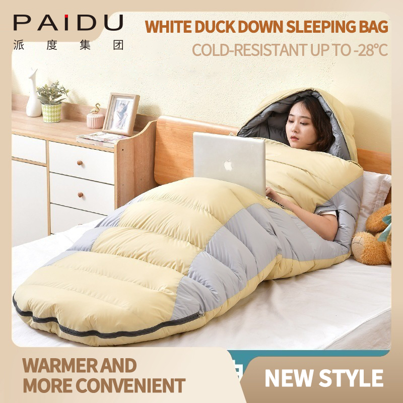 Paidu -5℃ Down Sleeping Bag for Adults Outdoor Winter Camping Adult Couples Plus Size Ultra Lightweight Carrying Duck Down Sleeping Bag